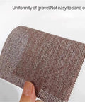 Heavy Duty Mesh Sanding Sheets For Cars And Wood: 90X180mm Dust-Free Dry Sandpaper Strips being held, showing fine texture.