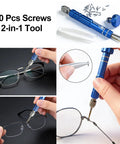 All In One Eyeglass Repair Kit With S2 Steel Screwdriver And Fifteen Screw Sizes For Quick At Home Repairs Of Glasses Frames