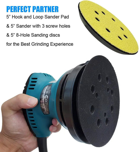 5 Inch Hook And Loop Sander Pad For Orbital Sanders, Pro Grade, Compatible With BO5041 K BO5010 K BO5030 K BO5031 K And XOB01Z