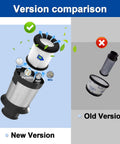 Version comparison of 4 Pack HEPA Filter With Mesh Replacement For INSE N5S N5T S6T S6P Pro Cordless Vacuum Cleaner Compatible With N500 Series S6T Pro And More Replacement Filters showing new and old designs.