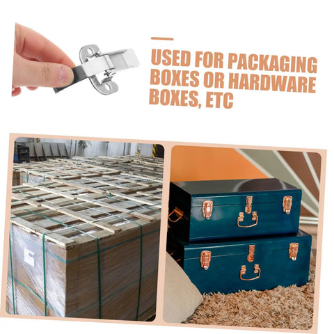 Premium Heavy Duty Toggle Latch Clips With Quick Release Buckles on packaging boxes and hardware boxes for secure fastening.