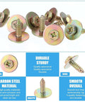 Grab And Go 160 Piece Metal Car Clip And Screw Kit For Body Panels with Phillips Round Head Self Tapping Screws Display