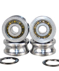 SG15 U Groove Track Guide Bearings 10 Pcs Double Row Ball Bearing Pulley Wheel Set For 6mm Guide Rails displayed in a set