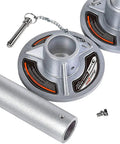 Components of 3 Ton Aluminum Jack Stands With Adjustable Lift Range From 10-5/16 Inches To 15-1/3 Inches, 6 Locking Positions And Safety Pins