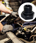 Battle Tested Aluminum Hex Adapter Fitting Kit Oil Coolant Plug High Temp Ethanol Compatible Fuel Line Hardware An4 To An12 Double Seal Vibration Proof Street Ready Pro Level Boost Your Ride being installed on an engine.
