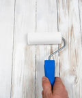 Ten Piece Mini Sponge Paint Roller Sleeve Set Goes Down Smooth Like Butter Fits Standard Frames Fast No Fuss Replacement Foam Rollers For Everyday Home Projects on blue handle.
