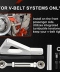 Adjustable Alternator Bracket Kit for Small Block Chevy SBC 305 327 350 383 5.0L 5.7L V8 with Long Water Pump Aluminum Mounting Bracket