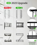 Built Tight Three Tier Fire Escape Wall Shelf In Matte Black, showing 2025 upgrade features such as thickened edges and easy-to-reach design.