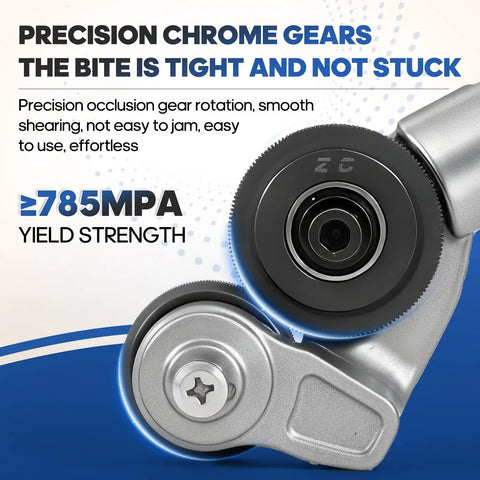 Transform Your Electric Drill Into A Mighty Sheet Metal Cutter With This Nibbler Attachment showing precision chrome gears and yield strength.