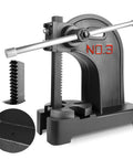Heavy Duty 3 Ton Manual Arbor Press With Ratchet Leverage And Quick Action Handwheel, cast iron, precision riveting tool.