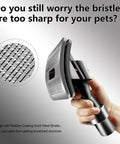 Go To Groom Tool For Dyson Vacuum Cleaners Pet Hair Attachment With Extended Hose And Trigger Lock, gentle bristles close-up