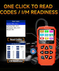 Pro Grade Car Diagnostic Tool With Live Data And Freeze Frame All In One OBD II Scan Tool showing screen and buttons