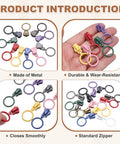 20 Pack Size 5 Zipper Sliders Metal Replacement With Pull Loop No Sewing Needed For Quick Fixes On Bags Wallets Jackets And Other Closed End Zippers In Green DIY Friendly shown in various colors and uses