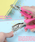 Using 12 Pack Dope Cushioned Grip Single Hole Paper Punch Heavy Duty Hand Tool for greeting cards and scrapbooks