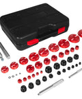43 Piece Bearing Press And Seal Driver Set With 39 Adapters And 4 Handles Pro Grade Heavy Duty Seal Installer Kit displayed with black case
