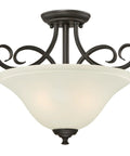 Oil Rubbed Bronze Four-Light Indoor Wall Fixture With Frosted Glass Shades Mounts Up Or Down For Bathrooms Or Large Vanities