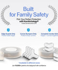 Bonk Free Household Furniture Edge Guard For Baby Proofing And 16 Foot Pre Taped Clear Corner Protectors, edge guards and corner bumpers displayed.