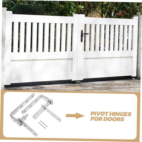 White gate with Invisible Stainless Steel Hinges for Secret Doors and Hidden Entries, Featuring a Sleek Concealed Pivot Design.