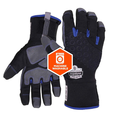 Reinforced Thermal Waterproof Winter Work Gloves Unisex Black Large Pack Of 1 With 3M Thinsulate Insulation 40g Palm 70g Back