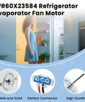Evaporator Fan Motor For GE And Hotpoint Refrigerators, Replacement Part Fits WR60X10046 WR60X10141, product image
