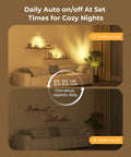Rechargeable Indoor LED Spotlight Kit With Smart Auto Timer illuminating a cozy living room with plants and artwork.