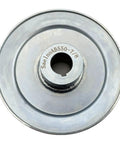 Single Groove V Belt Pulley 5.5 Inch Outer Diameter 7/8 Inch Bore 1 Groove Carbon Steel Motor Pulley Zinc Plated Top View