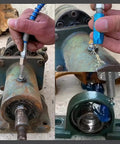110 Piece Grease Nipple Set SAE 1/4 and PTF 1/8 Inch on machinery showing lubrication process