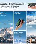 GPS Drones With EIS 4K Camera For Adults And Kids, 5 Inch Screen On Controller, mountain scenery with display features