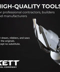 18 Gauge Profile Shears For Metal Fabrication And Automotive And HVAC Projects Featuring 2500 RPM And Double Cut Action