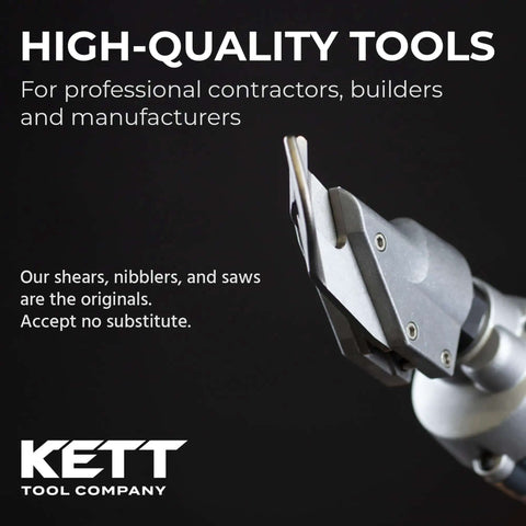 18 Gauge Profile Shears For Metal Fabrication And Automotive And HVAC Projects Featuring 2500 RPM And Double Cut Action