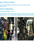 12V Universal Electric Fuel Pump 5-9 PSI 30 GPH Fuel Transfer Pump For Gasoline And Diesel Engines Carburetor Compatible installed