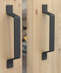 8 Inch Barn Door Handles Set Of 2 Black Heavy Duty Pull Handles For Gates Fences Sheds Garages Sliding Doors Rustic Farmhouse Industrial Style