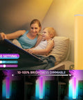 Two Pack RGB Floor Lamps With Music Sync App Control And Time Settings Dimmable Color Changing Standing Lamps for bedroom