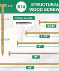 Six Inch Legit Heavy Duty Outdoor Deck Screws Crafted From Premium Alloy Steel ACQ Compatible And Hella Rust Resistant Wood Fasteners in different sizes.