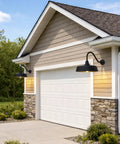 Gooseneck Outdoor Barn Light Fixture For Porch Patio Garage Front Door With E26 Bulb Compatibility Classic Farmhouse Vibe on garage wall