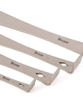 Heavy Duty Four Piece Stainless Steel Pry Bar Scraper Set With Nail Puller And Angled Edge For Prying Walls Moldings Tiles