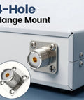 UHF Female Chassis Mount Connector Kit 5 Pack 4 Hole Flange Panel Mount With Solder Cup For PL259 on a panel