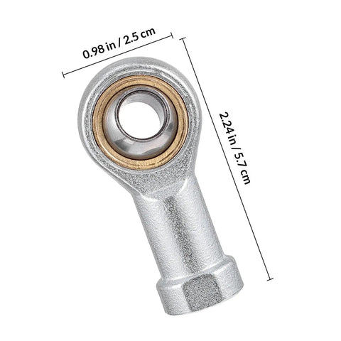 4Pcs Female Thread Rod End Bearings Set With Spherical Plain Bearings Pneumatic Rod Ends Easy Install Heavy Duty High Load Capacity Durable Copper Race Hardened Steel Ball Replacement Parts For Linkages And Machinery, 0.98 x 2.24 in