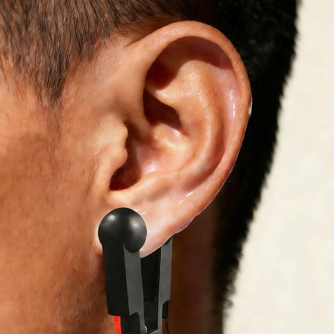 One Pair Black Rubber Ear Clip Electrode For TENS 7000 and most standard units attached to ear for therapy
