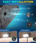 Crazy Bright 120W LED Wall Pack Light with Photocell showcasing easy installation with direct and conduit mount options.