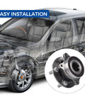 Illustration of easy installation for Pair Of Front Wheel Hub Bearing Assembly For 2011 2017 Lexus CT200h 2010 2016 Toyota Prius And 2012 2015 Prius Plug In Front Hub Bearing Kit For Both Sides Easy Install Solid Reliable Replacement