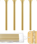 6 Pack Door Hinge Pins 3.5 Inch Legit Oil Rubbed Bronze And Gold Heavy Duty Stainless Steel, smooth gliding gold hinge pins.