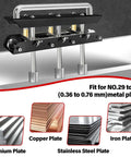 3-Station Edge Roller Bender for Metal Roofing with aluminum, copper, steel, iron compatibility displayed