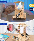 Awesome 3 In 1 Smart Home STEM Kit For Kids 8 To 12 With ESP32 Controller Wooden 3D Puzzles And DIY Building Crafts Educational Coding Toys Gift For Christmas And Birthday Boys And Girls, wooden smart light model