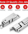 Heavy Duty 12 Pcs Closet Ball Tension Latch Set With Screws Adjustable Double Roller Catch For Cabinet Cupboard Wardrobe Door Hardware Zinc Alloy Silver showing two latches.