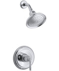 Devonshire Rite Temp Shower Valve Trim with ADA Lever Handle and 2.5 GPM Showerhead Polished Chrome No Sweat Anti Scald Pressure Balanced