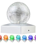 4x4 Solar Post Cap Lights For Deck, Fence, And Outdoor Railings With Crackle Glass, Color Changing LED Base