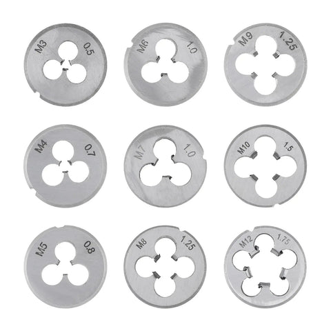 20 Piece Alloy Steel Tap And Die Set For Metric Threads, Precision Thread Tool Kit For Cutting External And Internal Threads, CNC Machined Teeth, 60 HRC Hardness, Coarse And Fine Taps And Dies For Home Workshop Projects