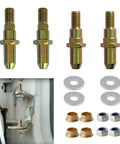 Door Hinge Pin And Bushing Repair Kit For 1999 Up GMC Sierra Silverado Chevy Truck SUV with 4 zinc plated pins, bushings, washers