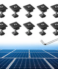 10 Pack Aluminum T Shaped Solar Panel Center Clamps For 30mm And 35mm Rail Mid Clamps with screws and Allen key
